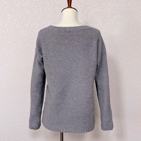 Madewell Wallace grey honeycomb pullover sweater - Picture 4 of 4